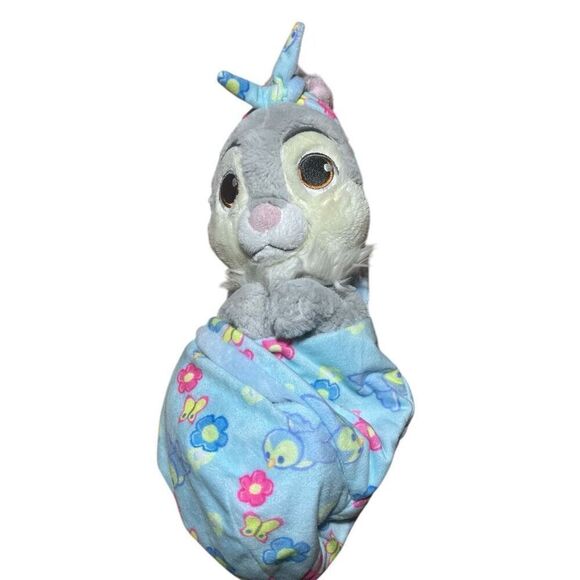 Disney Parks Swaddle Baby Thumper Blanket Pouch 13” Preowned - Picture 2 of 7